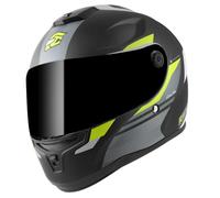 FC-Moto FF114B Zeron Casco, nero opaco/giallo, L