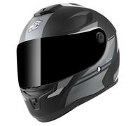 FC-Moto FF114B Zeron Casco, nero opaco/grigio/bianco, L