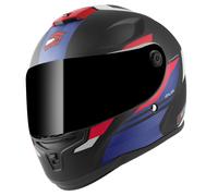 FC-Moto FF114B Zeron Casco, nero-bianco-rosso-blu, taglia M per maschi