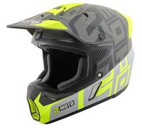 FC-Moto Merkur Flex Casco Motocross, nero-giallo, taglia M per maschi