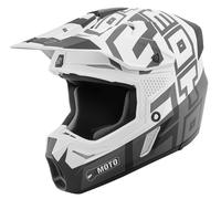 FC-Moto Merkur Flex Casco Motocross, nero-grigio-bianco, taglia XL per maschi