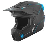 FC-Moto Merkur Straight Casco Motocross, nero-blu, taglia XL per maschi
