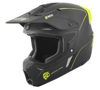 FC-Moto Merkur Straight Casco Motocross, nero-giallo, taglia L per maschi