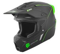 FC-Moto Merkur Straight Casco Motocross, nero-verde, taglia XL per maschi