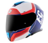 FC-Moto Novo Circuit Casco, bianco-rosso-blu, taglia S per maschi