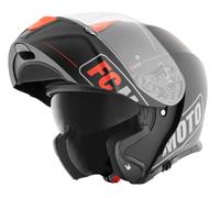 FC-Moto Novo Straight Casco, nero-arancione, taglia M per maschi