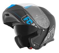 FC-Moto Novo Straight Casco, nero/blu, L (59/60)