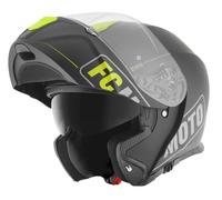 FC-Moto Novo Straight Casco, nero-giallo, taglia S per maschi