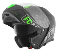 FC-Moto Novo Straight Casco, nero-verde, taglia M per maschi