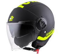 FC-Moto Casco Jet Ralgo – nero-giallo – Taglia M Uomo