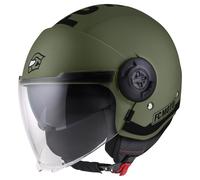FC-Moto Ralgo Casco Jet, nero-verde, taglia M per maschi