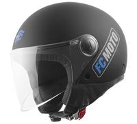 FC-Moto Square-RS Casco a reazione, nero-blu, taglia XL per donne