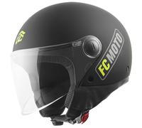 FC-Moto Square-RS Casco a reazione, nero-giallo, taglia XS per donne