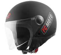FC-Moto Square-RS Casco a reazione, nero-rosso, taglia XL per donne
