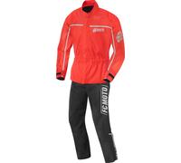 FC-Moto Urban Rain Kit Tuta antipioggia da moto a due pezzi, nero-rosso, taglia 2XL per maschi