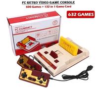 FC RETRÒ VIDEO GAMES CONSOLE 8 BIT 500 GAMES IN BUILT WITH 2 GAMEPAD US VERSION