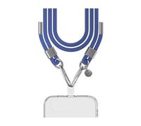 FC Tracolla Cordino Blu dettagli Argento