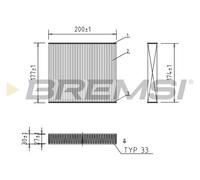 FC0167 FILTRO ARIA ABITACOLO PER DOBLO COMBO BIPPER 77364561 P784