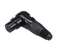FC619313 Connettore XLR Femmina 3 Poli Angolo Retto Metallo CLIFF Nero