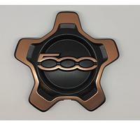 FCA 1 COPPIA COPRIMOZZO FIAT 500X SDESIGN ORIGINALE FREGIO COPPIA COPRICERCHIO IN LEGA PERNO PROFILO RAME BRONZO