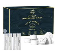 FCAEON Asciugamano Compresso Tablet 23x19cm 500 Imballato Imballaggio Sfuso Monouso Travel Size Mini Coin Towel Salviette Detergenti Estensibili Salviette Asciugamani (Blu)