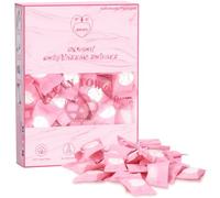 FCaeon Asciugamano Comprimibile Monouso Viaggio 100Pz, Salviette Usa e Getta Ultra-Morbide per Dita, Asciugamano Viso 100% Bio, Mini Panni di Pulizia Compressi, Assorbenti per Andare in Vacanza(Rosa)
