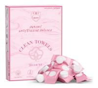 FCaeon Asciugamano Comprimibile Monouso Viaggio 100Pz, Salviette Usa e Getta Ultra-Morbide per Dita, Asciugamano Viso 100% Bio, Mini Panni di Pulizia Compressi, Assorbenti per Andare in Vacanza(Rosa)