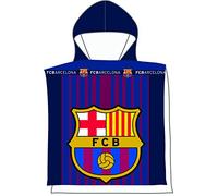 FCB FC Barcelona - Coperta in Pile, 100% Poliestere, Colore: Azzurro, 55 x 110 cm