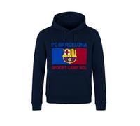 FCB FC Barcelona Felpa con cappuccio Hoodie Barça Camp NOU - Licenza Ufficiale - Taglia XL