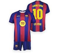 FCB FC Barcelona Kit Bambini LAMINE YAMAL 1ª Equipaggiamento 25/26 Replica Ufficiale - Set Bambino con Nome e Numero (FR/ES, Età, 4 anni, Regular, Rosso e Blu)