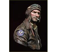 FCBEL 1/10 Busto di un modello di personaggio in resina di un pilota dell'aeronautica statunitense nella seconda guerra mondiale, kit in miniatura pressofuso non assemblato e non verniciato/K8051A