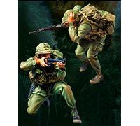 FCBEL 1/35 Guerra del Vietnam, soldatini di Carri Armati degli Stati Uniti, Kit di Soldati Modello in Resina (2 Persone) Kit in Miniatura pressofuso Non assemblato e Non Verniciato //K3195A