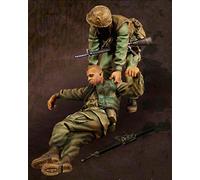 FCBEL 1/35 Guerra del Vietnam US Army Rescue Soldier Resin Model Soldier Kit (2 persone) kit in miniatura pressofuso non assemblato e non verniciato //K3994A