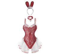FCCAM Bunny Costume da donna, sexy, per cosplay, sexy, da donna, con anime, senpai