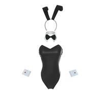 FCCAM Costume da Bunny da donna Sakurajima Mai Cosplay Costume Anime Senpai Bunny Suit con orecchie nero XXL
