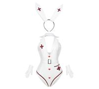 FCCAM Costume da Bunny da donna Sakurajima Mai Cosplay Costume Anime Senpai Bunny Suit con orecchie, S