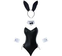 FCCAM Costume da coniglio, da donna, sakurajima, mai, cosplay, bunny girl, senpai, cosplay, coniglietto con orecchie, 3XL