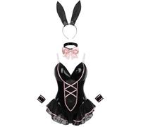 FCCAM Costume da Donna Bunny Girl Senpai Cosplay Anime Con Orecchie, S