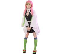 FCCAM Kanroji Mitsuri Cosplay Costume Anime Mitsuri Kimono con calze Halloween Set completo