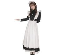 FCCAM Maid Dress Cospaly - Costume lungo da cameriera, a maniche lunghe, da cameriera, XL