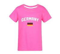 Fccrian Maglietta per bambini tedesca 2024, con trikot, maglietta casual con stampa, maglietta sportiva casual, maglietta per adolescenti sotto i 5 anni (rosa acceso, 2-3 anni)