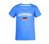 Fccrian Maglietta per bambini tedesca 2024, con trikot, maglietta casual con stampa, maglietta sportiva casual, maglietta per adolescenti sotto i 5 anni (blu scuro, 13-14 anni)