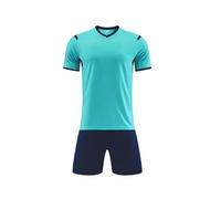 Fccrian Partita di calcio per bambini, a maniche corte, per ragazzi e ragazze, con papillon, per ragazzi (azzurro, 7-8 anni)