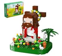 FCEYOUT Jesus, set di mattoncini da costruzione, statuetta di Gesù, modello giocattolo, decorazione casalinga, regali di Pasqua per bambini, adulti