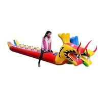 FCfpxwtz Barca-Drago Gonfiabile in PVC | Diverse dimensioni for attività di team building indoor e outdoor(5 seats/L-4M)