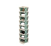 FCfpxwtz Scaffale pieghevole per scarpe, Organizer for scarpiera pieghevole multistrato 6-9 livelli(9 Blue)