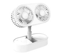 FCfpxwtz Ventilatore da scrivania portatile, Mini ventilatore da tavolo portatile Cyclone Sollevatore pieghevole multicolore a doppio motore senza spazzole a 3 velocità(White)