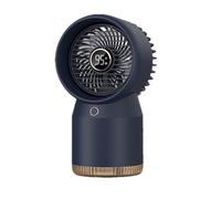 FCfpxwtz Ventilatore da scrivania portatile, Umidificatore con ventola a nebulizzazione d'acqua 390ml 3600mAh Luce notturna ricaricabile multicolore Silenzioso(Navy Blue)