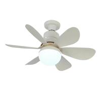 FCfpxwtz Ventilatori da soffitto con luce, Ventilatore Light E27 da soffitto a vite Multicolor Motore CC a 3 velocità ABS(D)