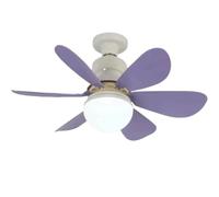 FCfpxwtz Ventilatori da soffitto con luce, Ventilatore Light E27 da soffitto a vite Multicolor Motore CC a 3 velocità ABS(E)